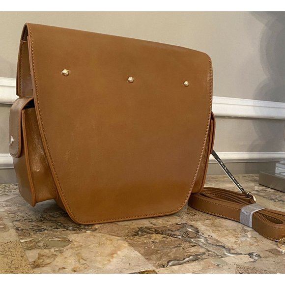 New PINK HALEY Nancy Women Studded Crossbody Bag Brown NWT - Picture 8 of 8